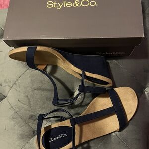 Style & Co. Women's Dark Blue Sandals